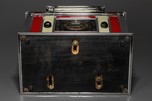 Radio-Glo Stained Glass + Chrome Radio in Red with Cream - Exceptional